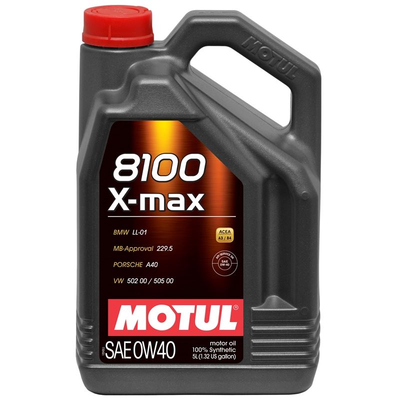 Motul 8100 X-MAX 0W40 5L Synthetic Engine Oil for