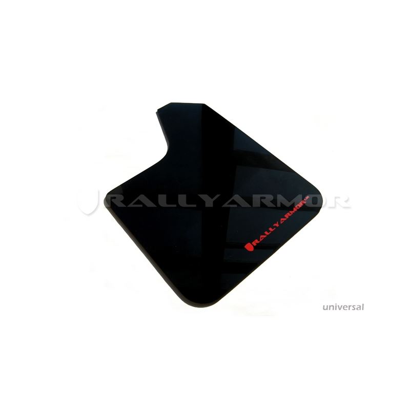 Rally Armor Black Mud Flap/Red Logo(MF12-UR-BLK/RD