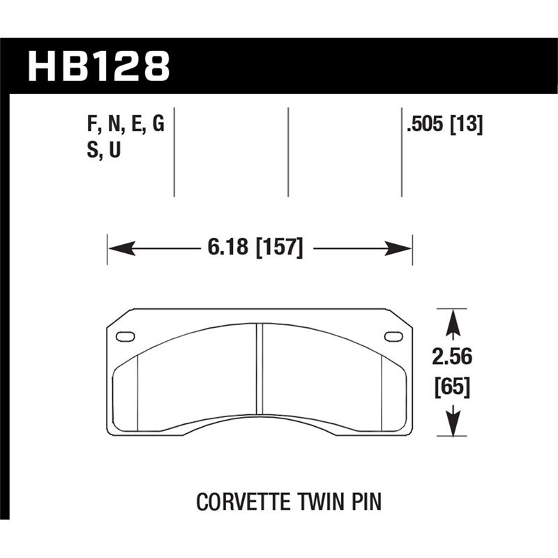 Hawk Performance DTC-60 Disc Brake Pad (HB128G.505