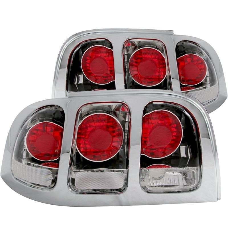 ANZO 1994-1998 Ford Mustang Taillights Chrome (221