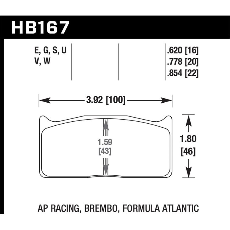 Hawk Performance DTC-80 Disc Brake Pad (HB167Q.620