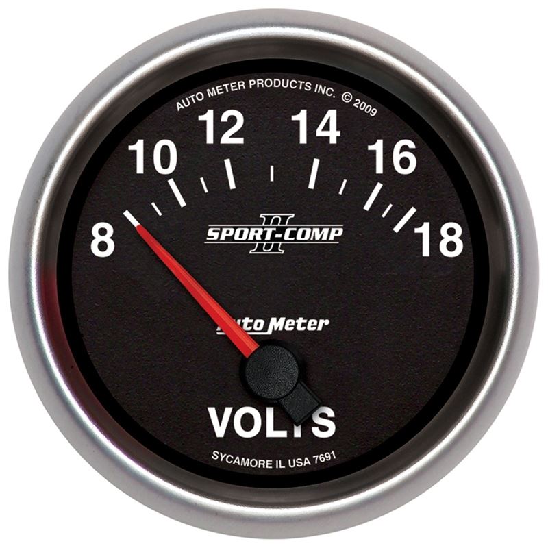 AutoMeter Sport-Comp II 2-5/8in 18V Electrical Vol