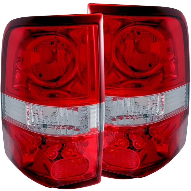 ANZO 2004-2008 Ford F-150 Taillights Red/Clear - L