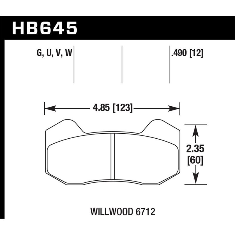 Hawk Performance DTC-70 Disc Brake Pad (HB645U.490