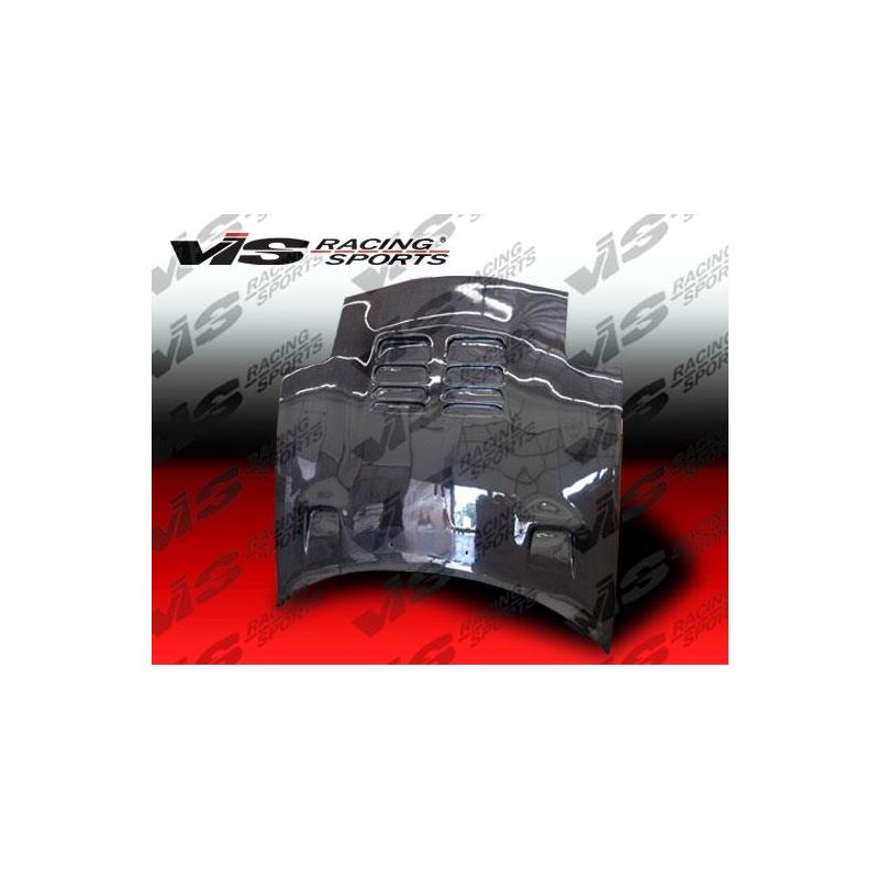 VIS Racing Techno R Style Black Carbon Fiber Hood
