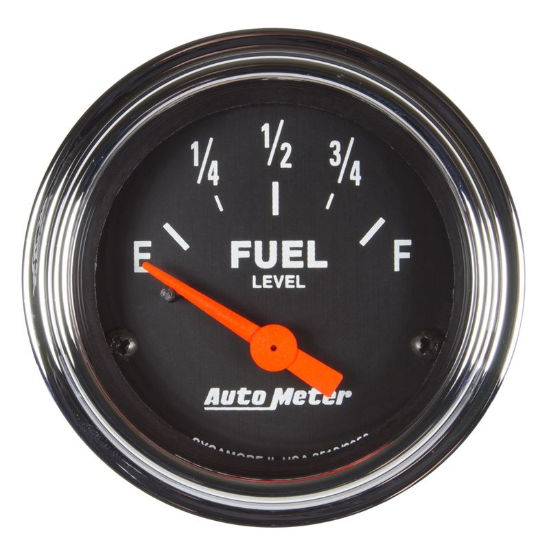 AutoMeter Traditional Chrome Gauge Fuel Level 2 1/