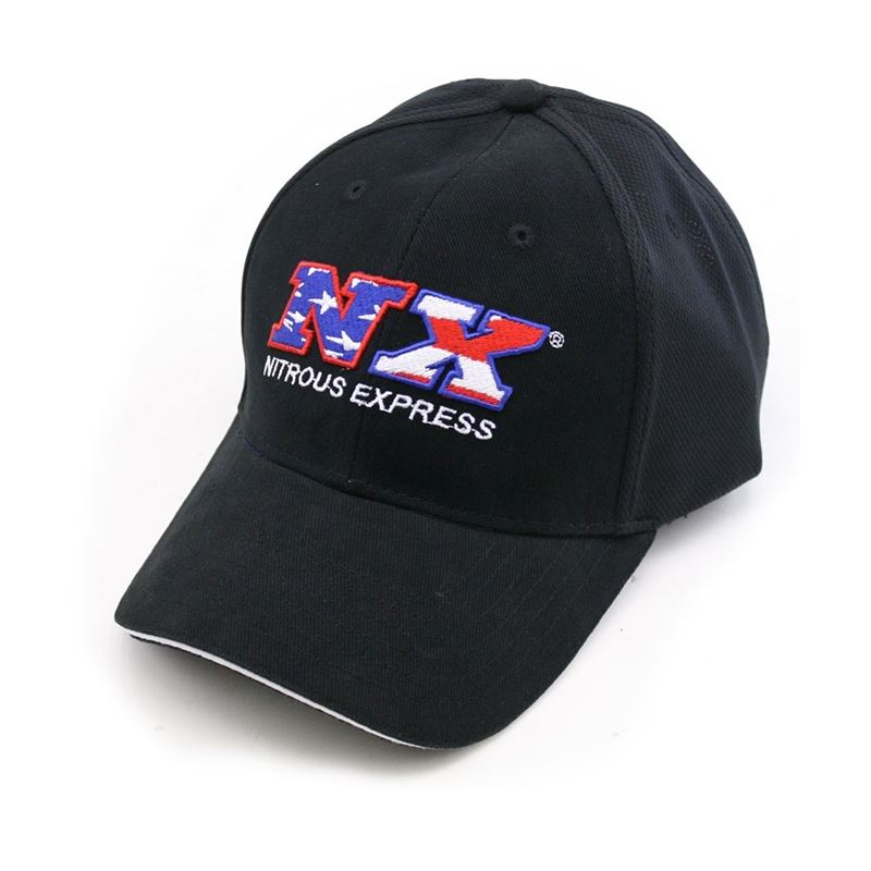 Nitrous Express BLACK HAT WITH FLAG NX LOGO (16581