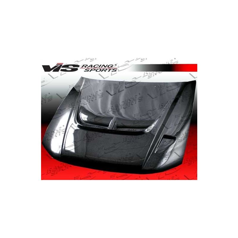 VIS Racing Monster Style Black Carbon Fiber Hood