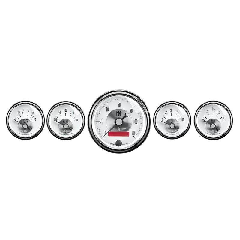 AutoMeter Prestige Series Pearl 5 Piece Gauge Kit(