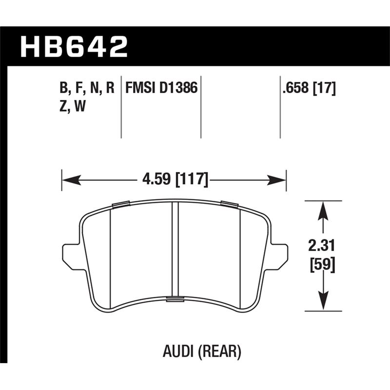 Hawk Performance HPS Brake Pads (HB642F.658)