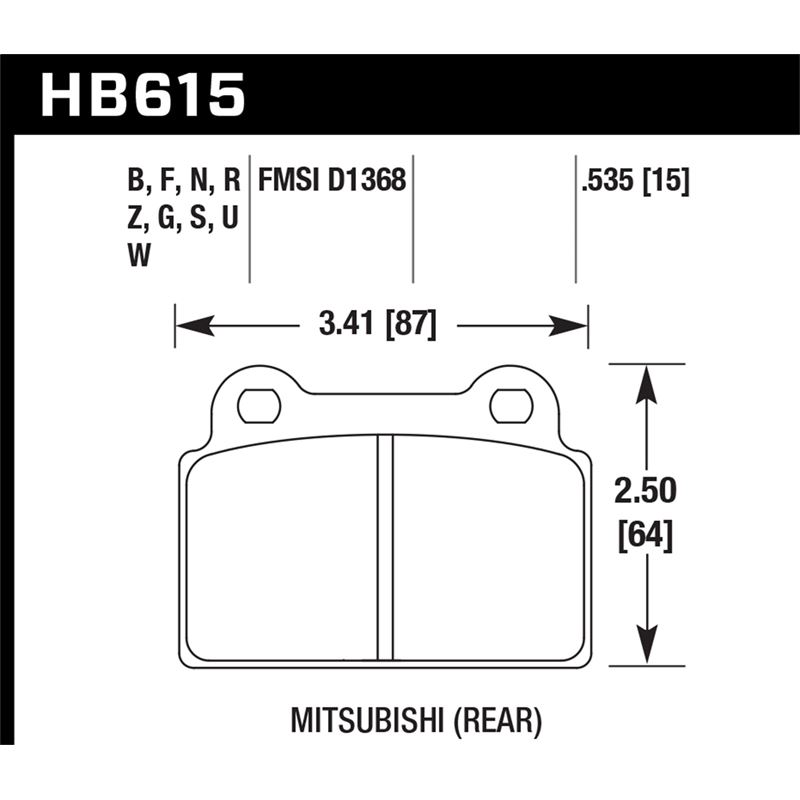 Hawk Performance DTC-60 Brake Pads (HB615G.535)