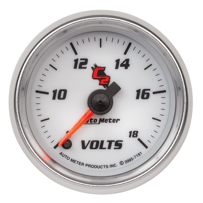 AutoMeter C2 52mm Electronic 8-18V Voltmeter Gauge