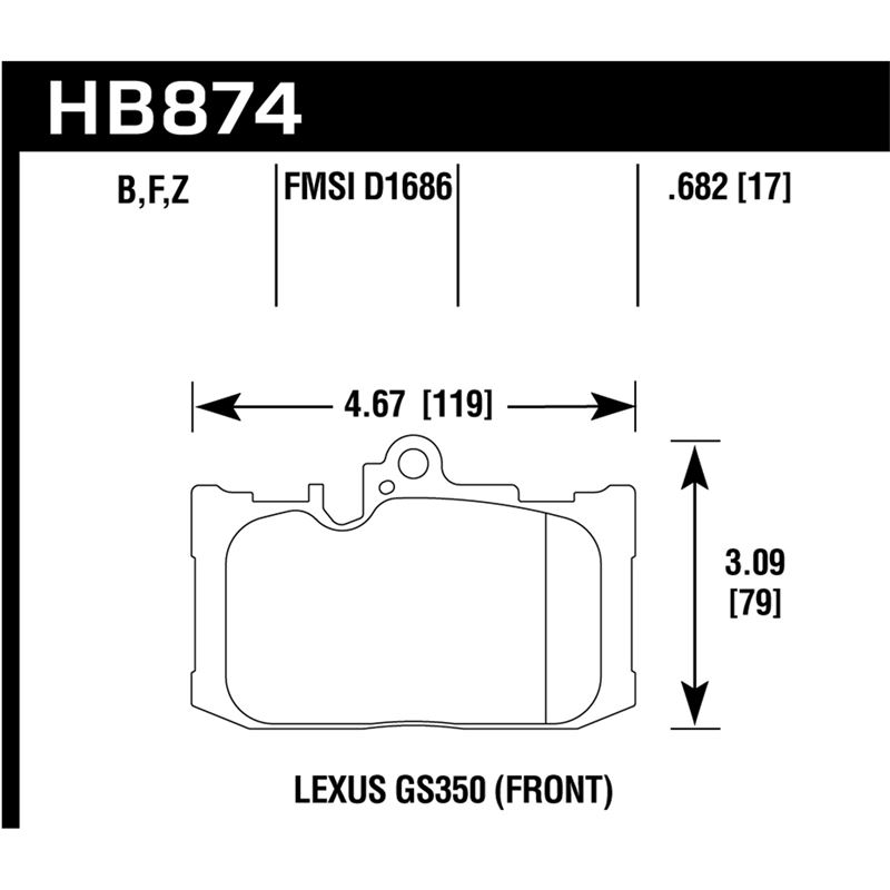 Hawk Performance LTS Brake Pads (HB874Y.682)