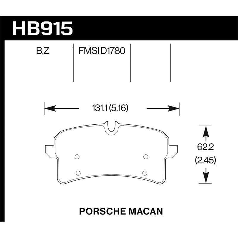 Hawk Performance Ceramic Disc Brake Pad for 2015-2