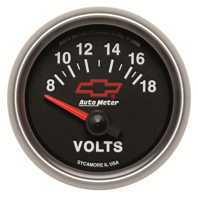 AutoMeter GM Bowtie Black 2-1/16 Voltmeter 8-18V(3