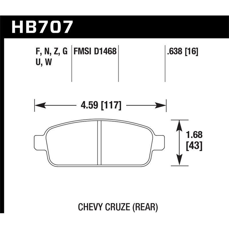 Hawk Performance HP Plus Brake Pads (HB707N.638)
