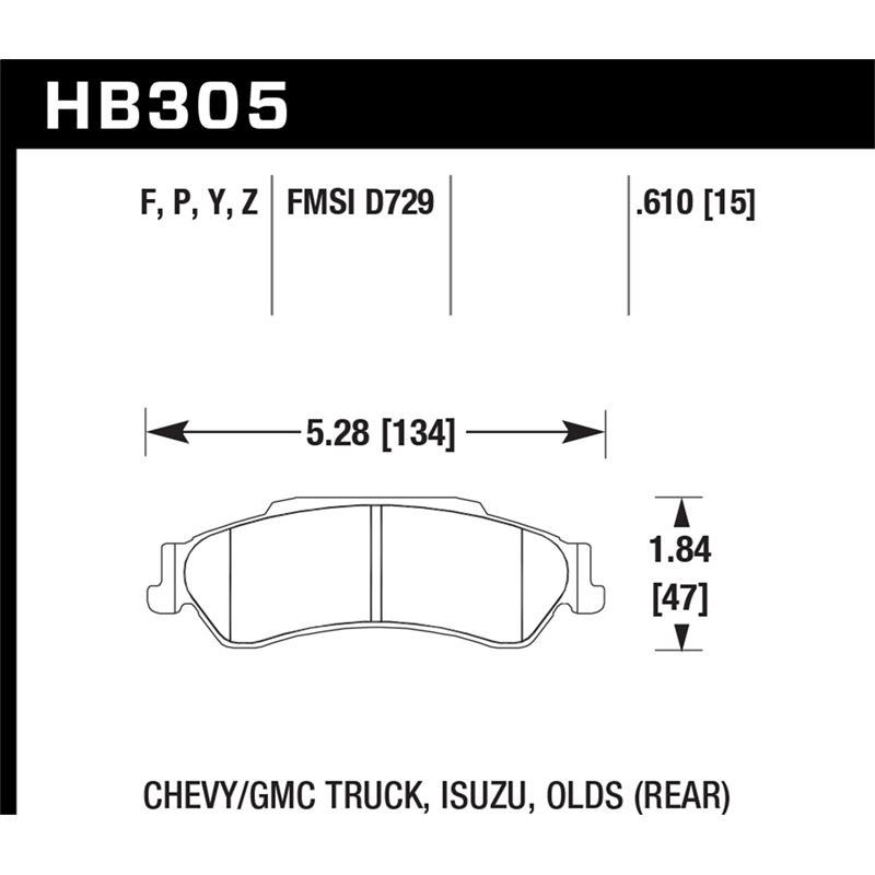 Hawk Performance Super Duty Brake Pads (HB334P.705