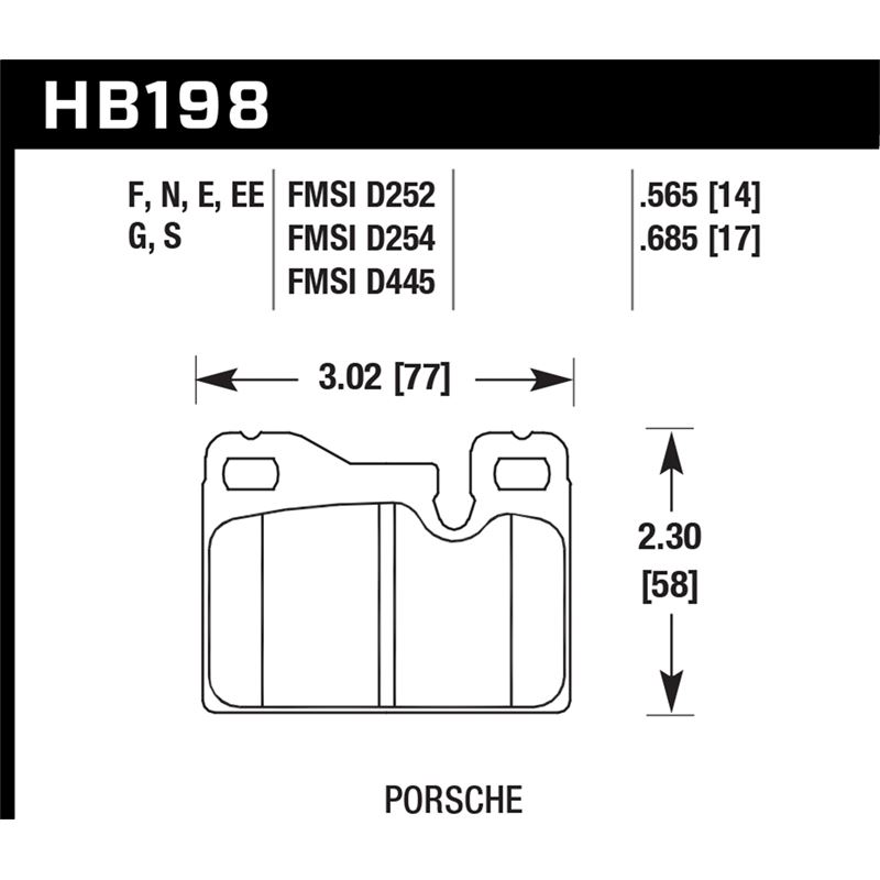 Hawk Performance HT-10 Brake Pads (HB198S.685)