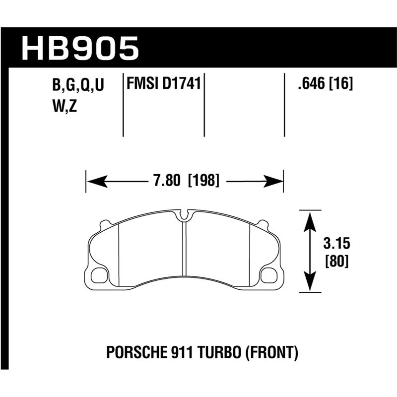 Hawk Performance HP Plus Brake Pads (HB905N.646)