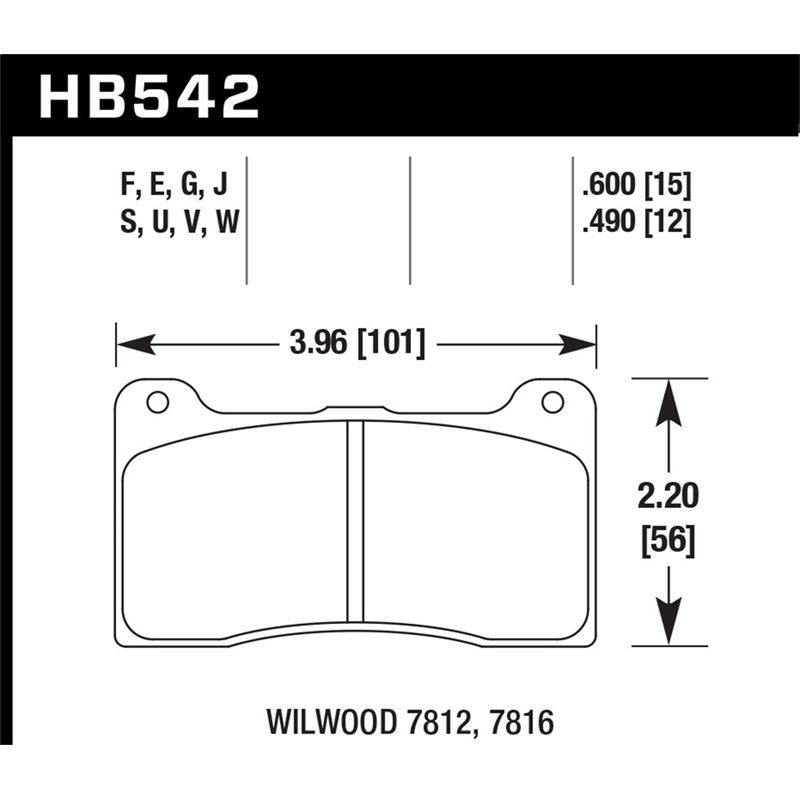 Hawk Performance DTC-70 Disc Brake Pad (HB542U.490