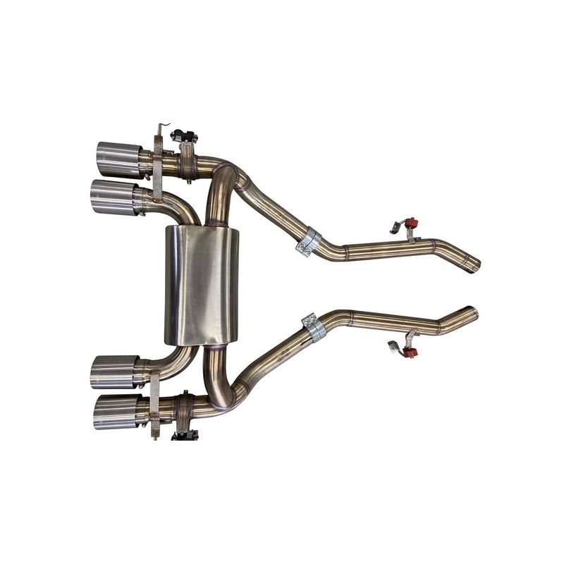 Active Autowerke Valved Rear Exhaust W/ 100mm Tips