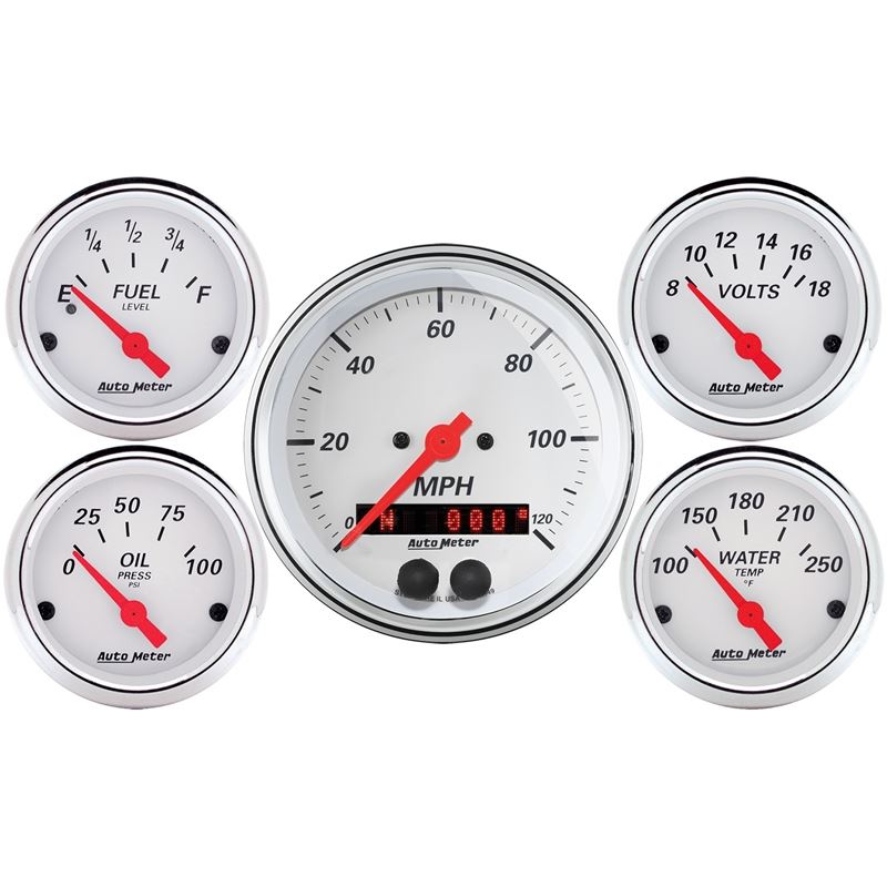 AutoMeter Arctic White 3-3/8in Electric Speedomete