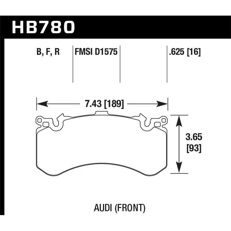 Hawk Performance HPS 5.0 Brake Pads (HB780B.625)