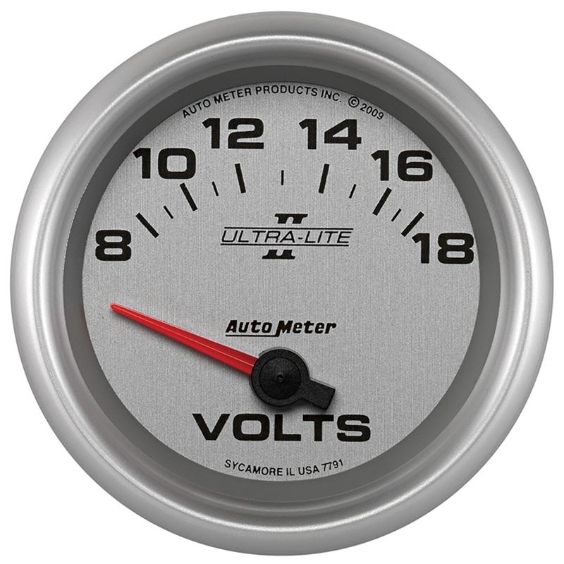 AutoMeter Ultra-Lite II 2-5/8in 18V Electric Voltm