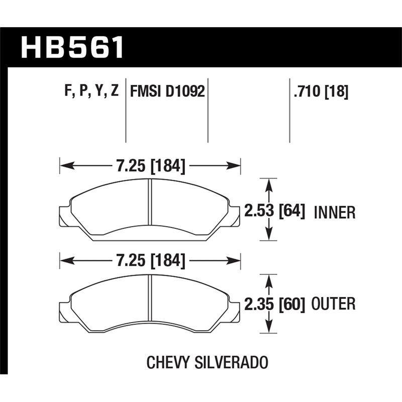Hawk Performance Super Duty Brake Pads (HB561P.710