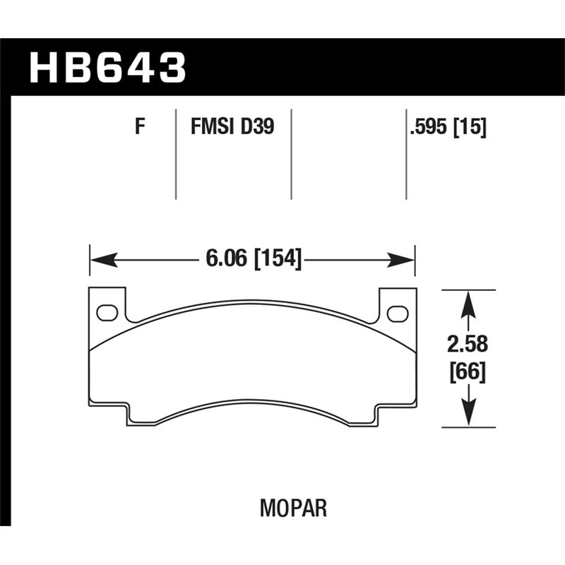 Hawk Performance HPS Brake Pads (HB643F.595)