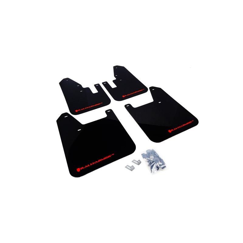 Rally Armor Black Mud Flap/Red Logo for 1998-2002