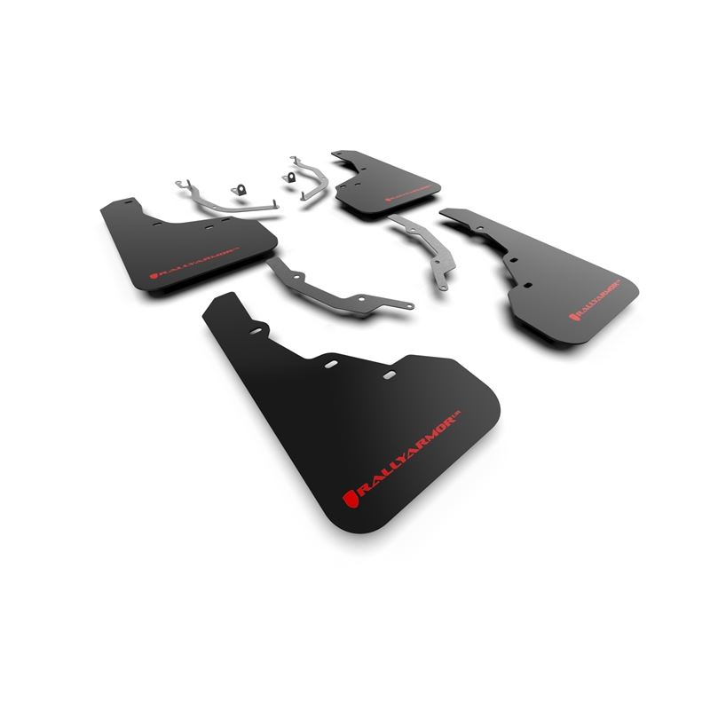 Rally Armor Black Mud Flap/Red Logo for 2021+ Ford