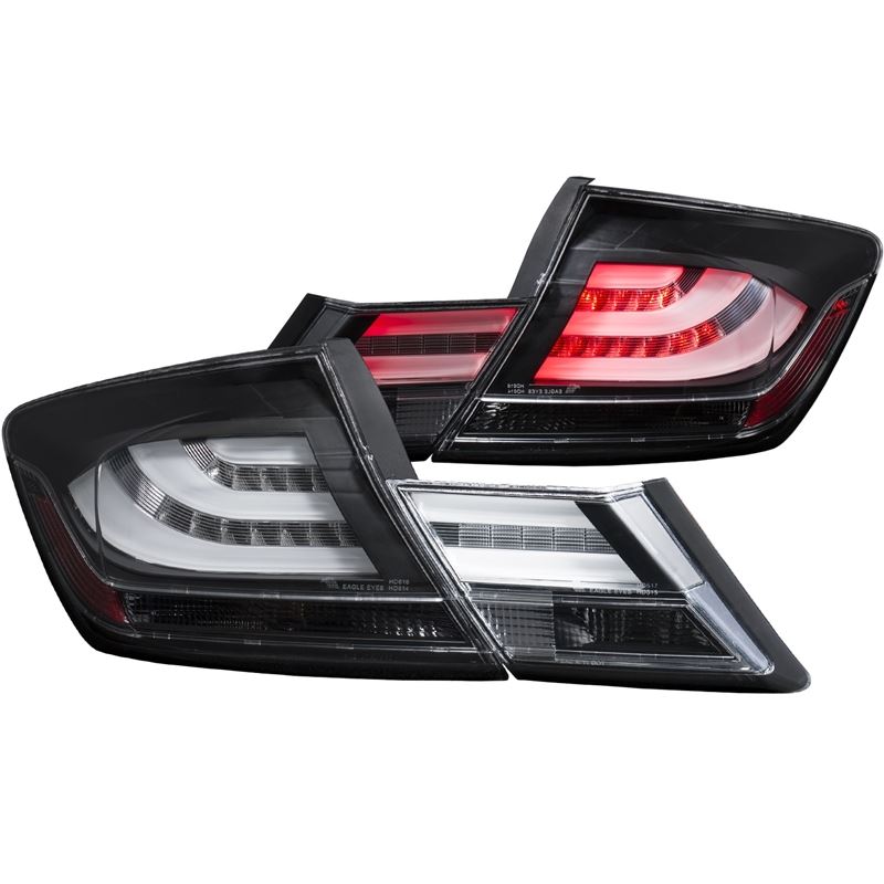 ANZO 2013-2015 Honda Civic LED Taillights Black (3