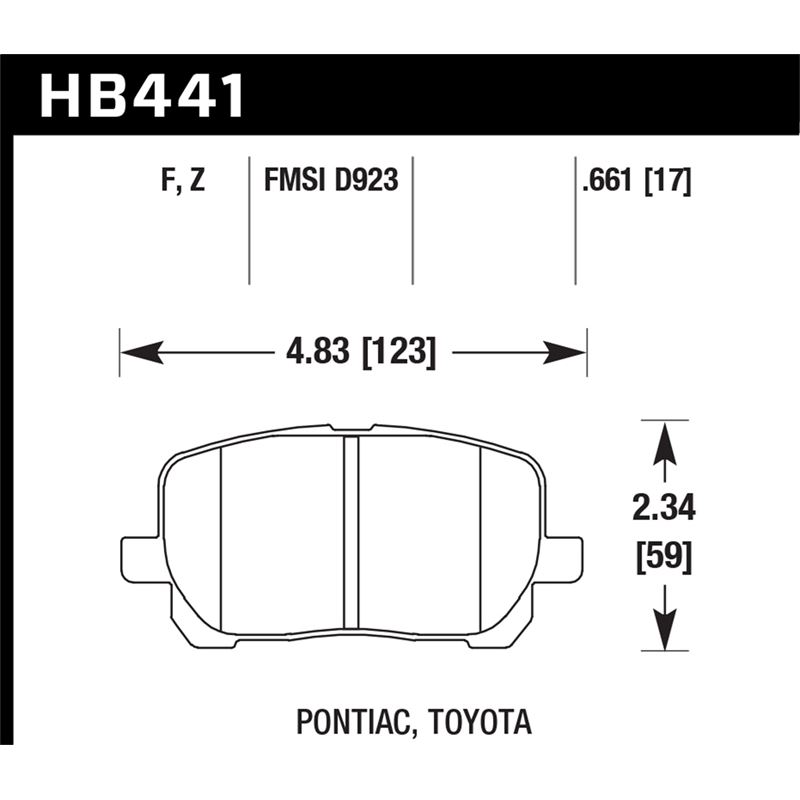 Hawk Performance HPS Brake Pads (HB441F.661)