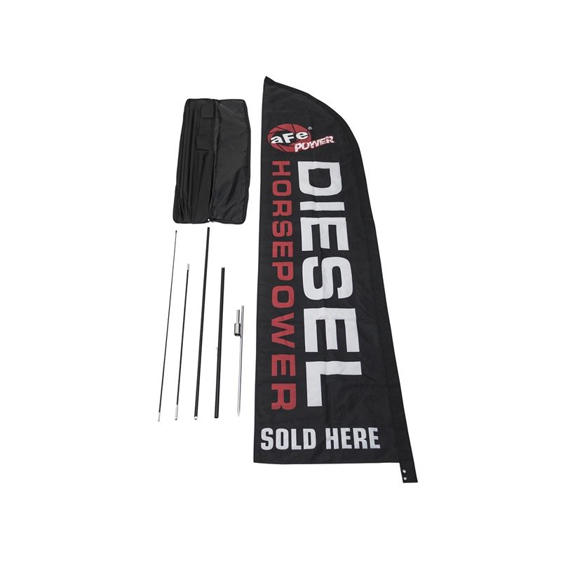 aFe Diesel Horsepower Flag, Black (Double Sided) (