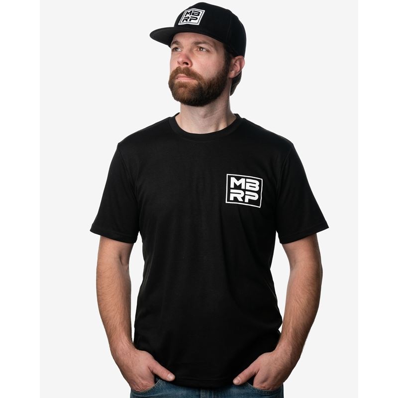 MBRP T-Shirt. Square Logo. Black. XL (A6286)