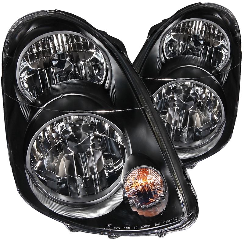 ANZO 2003-2004 Infiniti G35 Crystal Headlights Bla