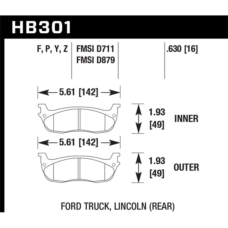 Hawk Performance Super Duty Brake Pads (HB301P.630