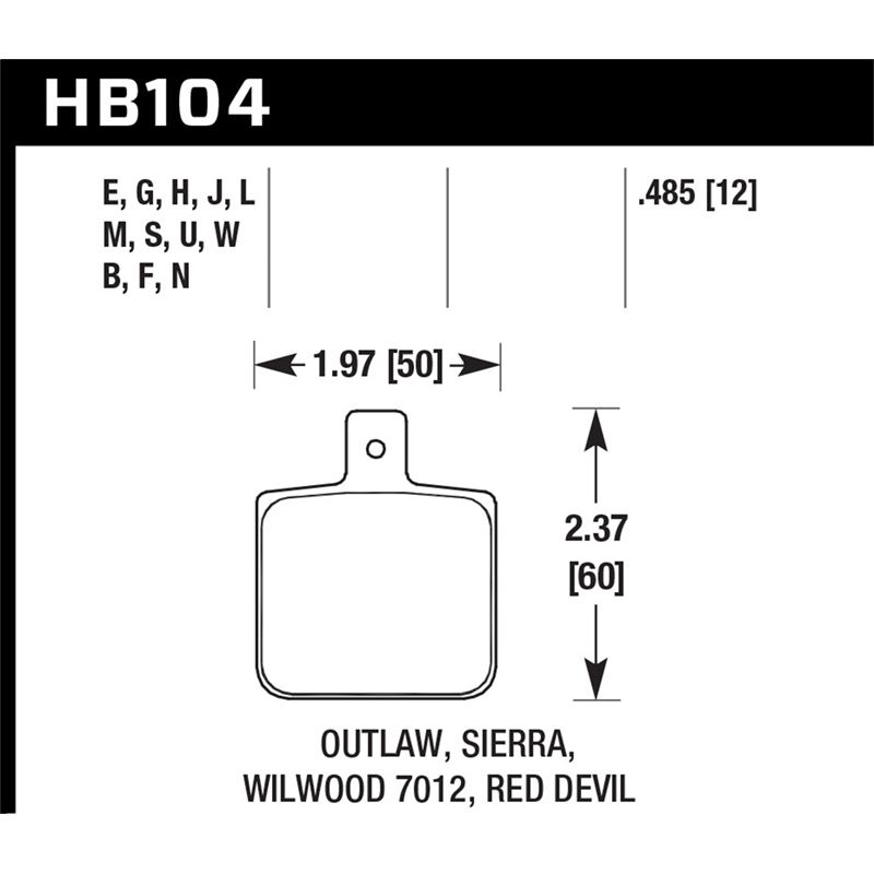 Hawk Performance DTC-30 Disc Brake Pad (HB104W.485