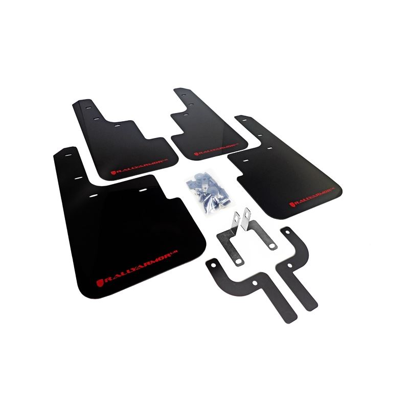 Rally Armor Black Mud Flap/Red Logo for 2011-2019