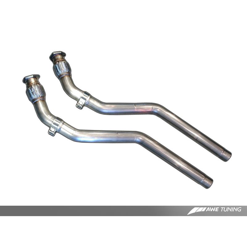 AWE Non-Resonated Downpipes for B8 S5 4.2L (3215-1