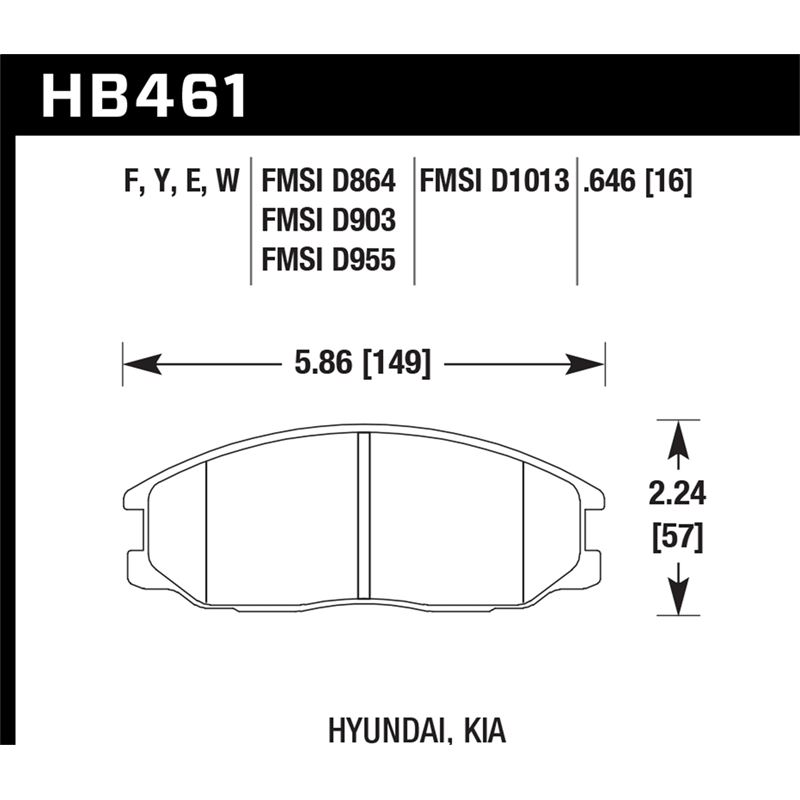 Hawk Performance HPS Brake Pads (HB461F.646)