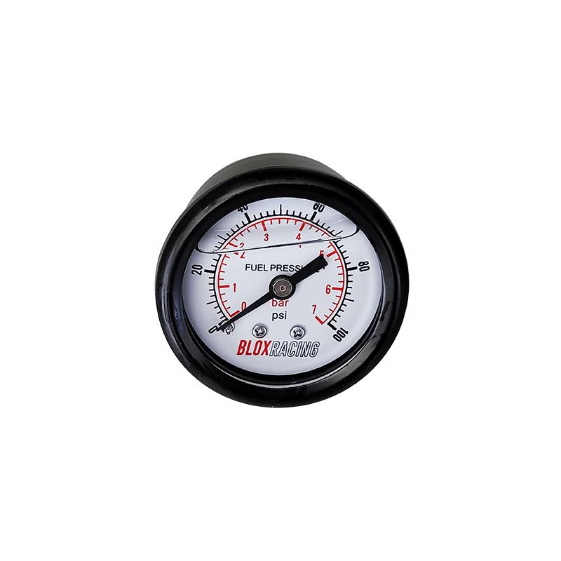 Blox Racing Liquid-Filled Fuel Pressure Gauge 0-10