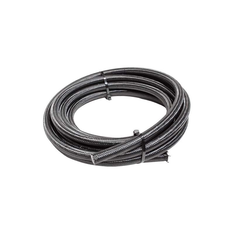 Snow 8AN Braided Stainless PTFE Hose - 15ft (Black