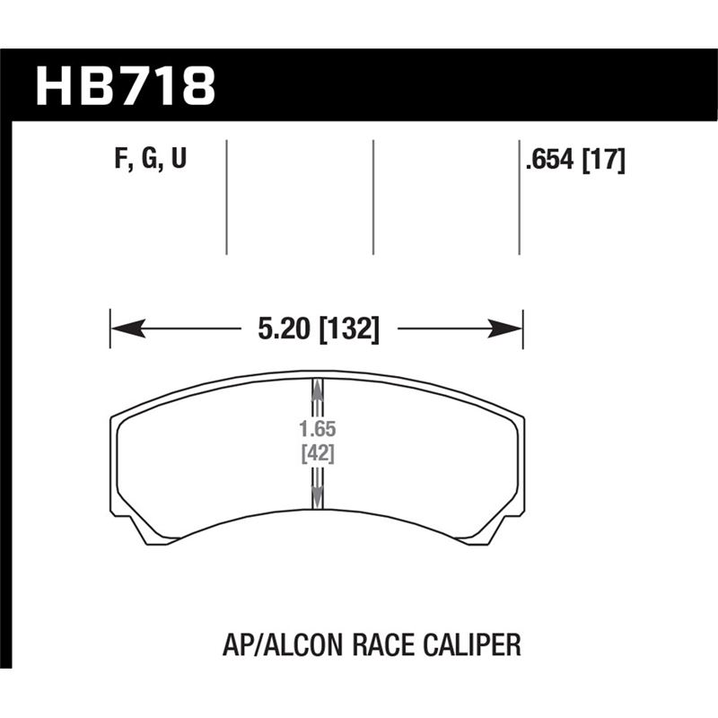 Hawk Performance HPS Disc Brake Pad (HB718F.654)