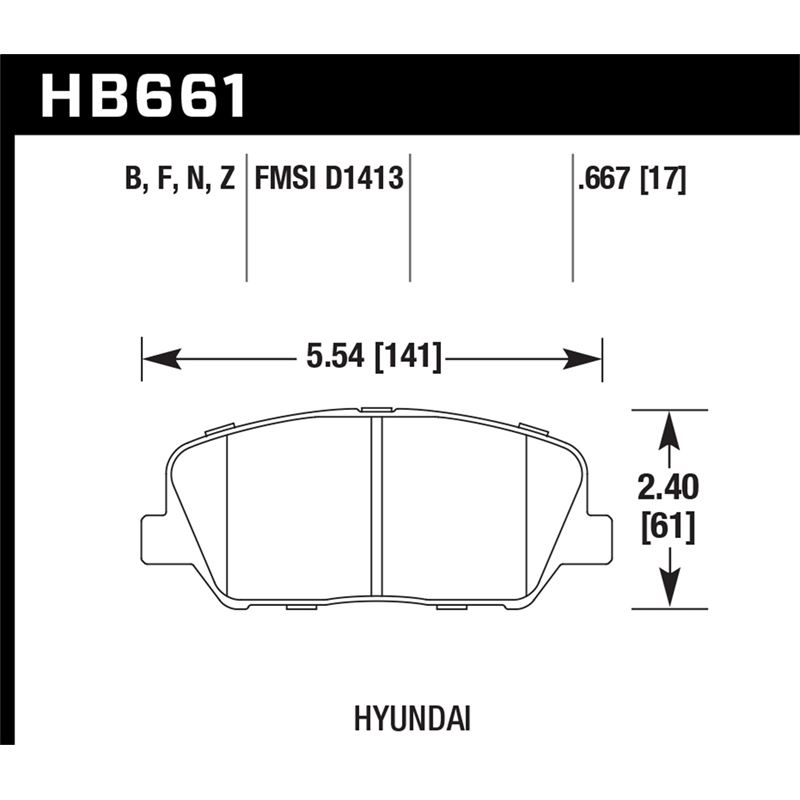 Hawk Performance HPS Brake Pads (HB661F.667)
