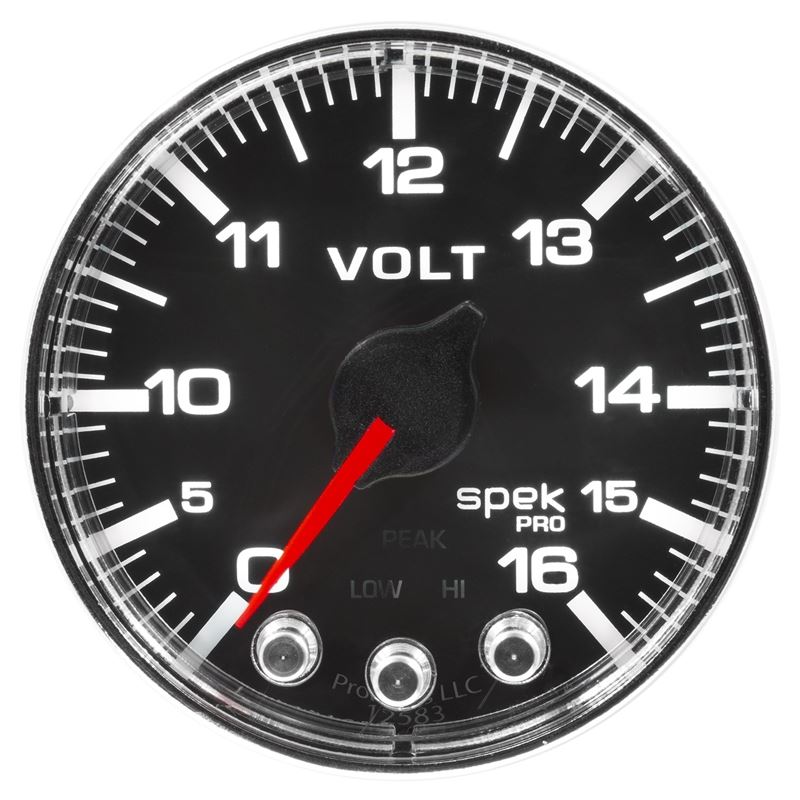 AutoMeter Spek-Pro Gauge Voltmeter 2 1/16in 16V St