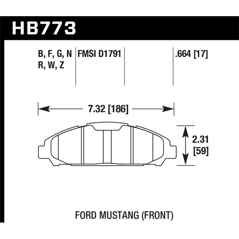 Hawk Performance HPS Brake Pads (HB773F.664)