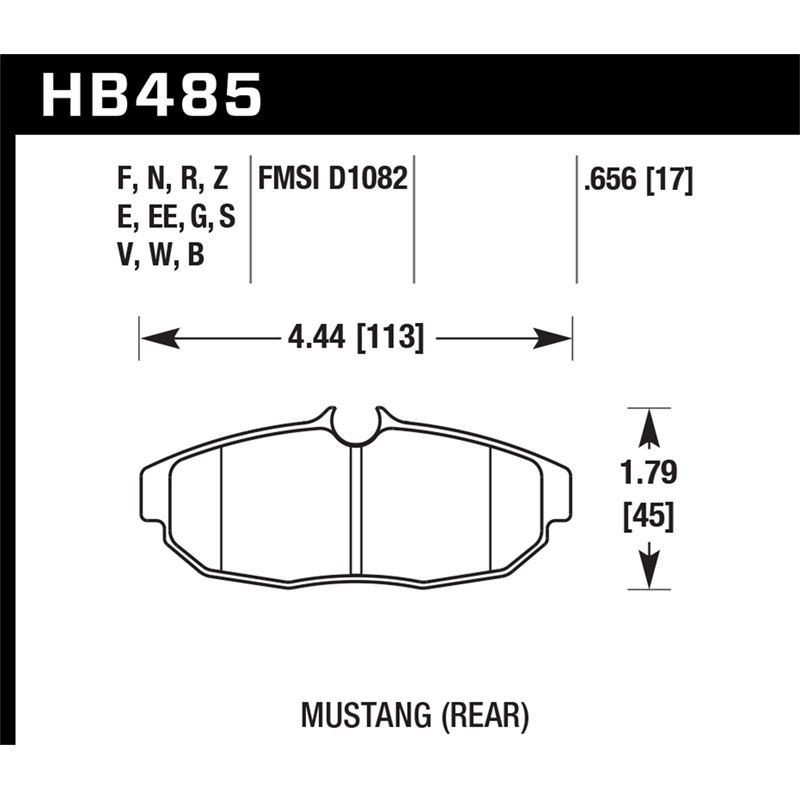 Hawk Performance HPS 5.0 Brake Pads (HB485B.656)