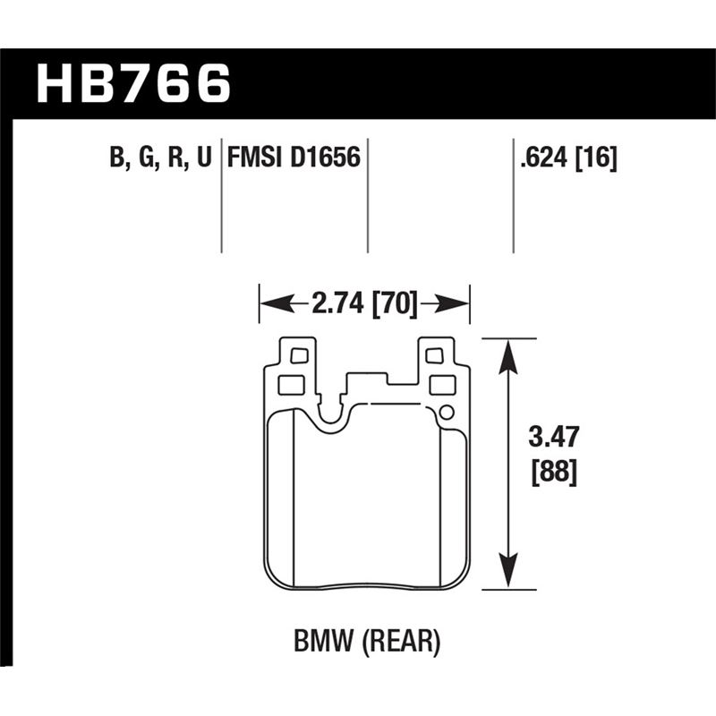 Hawk Performance Ceramic Disc Brake Pad for 18-19